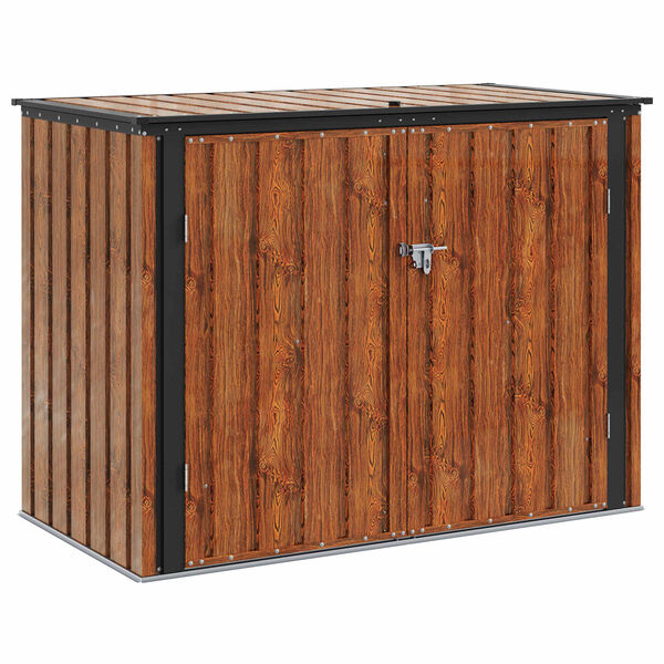 vidaXL Garden Storage Box Brown 151.5 x 82 x 110.5 cm Steel