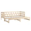 vidaXL Pull-out Day Bed without Mattress Solid Wood Pine 2x(90x190) cm