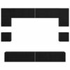 vidaXL TV Cabinet Set Wall-mounted 8 pcs Black Oak Engineered Wood