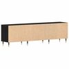 vidaXL TV Cabinet Black Oak 150 x 30 x 44.5 cm Engineered Wood
