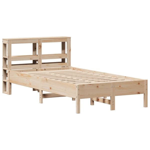vidaXL Bed Frame without Mattress 75x190 cm Small Single Solid Wood Pine