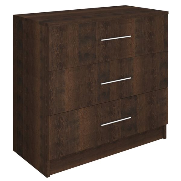 vidaXL Chest of Drawers Engineered Wood 71x35x68 cm Smoked Oak