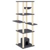 vidaXL Cat Tree with Sisal Scratching Posts Dark Grey 154 cm