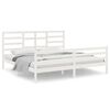 vidaXL Bed Frame without Mattress White Solid Wood 200x200 cm
