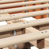 vidaXL Bed Frame Wax Brown 120 x 200 cm Solid Pine Wood