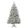 vidaXL Artificial Christmas Tree Green and White 270 cm PVC and Metal