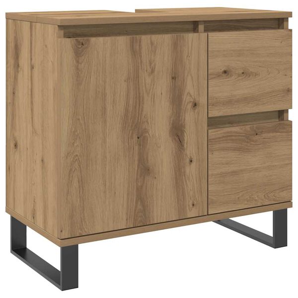 vidaXL Bathroom Sink Cabinet Artisan Oak 65x33x60 cm Engineered Wood