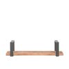 LABEL51 Wall Shelf Slam 80x23x20 cm L Wood/Burned Steel