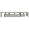 vidaXL TV Cabinet with LED Lights Concrete Grey 230x36.5x40 cm