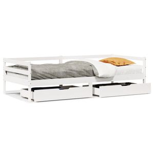 vidaXL Daybed with Drawers without Mattress 90x200 cm Solid Wood