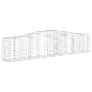vidaXL Arched Gabion Basket 400x50x80/100 cm Galvanised Iron