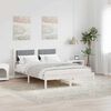 vidaXL Bed Frame with Upholstered Headboard Light Grey 120 x 190 cm