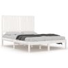 vidaXL Bed Frame without Mattress White 120x190 cm Small Double Solid Wood