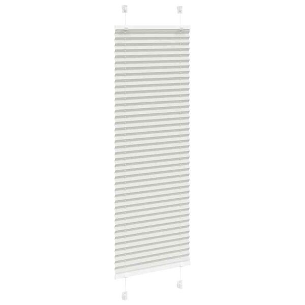 vidaXL Pleated Blind Light Grey 40x100 cm Fabric Width 39.4 cm Polyester