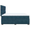 vidaXL Box Spring Bed with Mattress Blue 200x200 cm Velvet