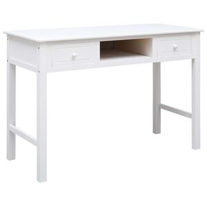 vidaXL Desk | White | Paulownia wood and Poplar wood | Medium | Desk