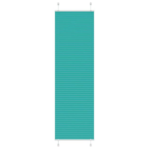 vidaXL Pleated Blind Petrol Green 60x200 cm Fabric Width 59.4 cm Polyester