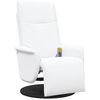 vidaXL Massage Recliner Chair with Footrest White Faux Leather