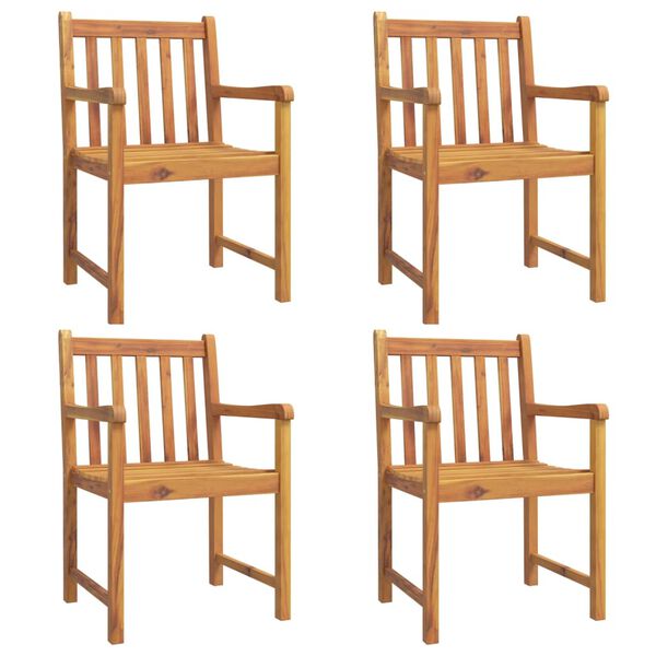 vidaXL Garden Chairs 4 pcs 56x55.5x90 cm Solid Wood Acacia