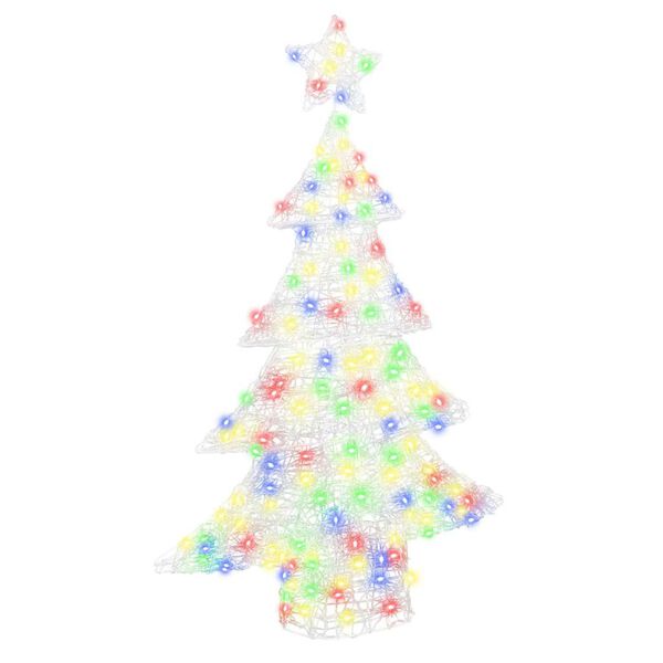 vidaXL Christmas Tree with 100 LEDs Multicolour 120 cm Acrylic