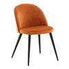 Venture Home Dining Chairs 2 pcs Velvet Velvet Black and Rusty Orange