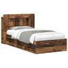 vidaXL Bed Frame with Storage Old Wood 75 x 190 cm Engineered Wood