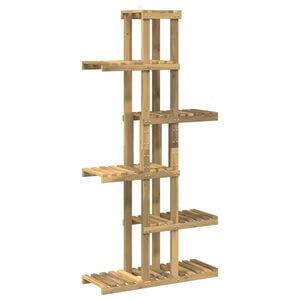 vidaXL Plant Stand White 68 x 23.5 x 140 cm Solid Acacia Wood