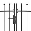 vidaXL Garden Fence Gate Woerden with Spear Top 5x1.25 m Black