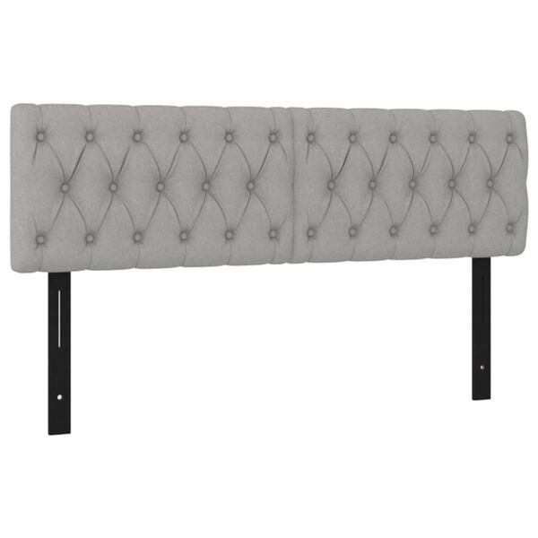 vidaXL Headboards 2 pcs Light Grey 72x7x78/88 cm Fabric