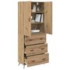 vidaXL Highboard Artisan Oak 69.5 x 34 x 180 cm Engineered Wood