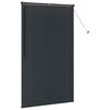 vidaXL Window Blind with Curtains Manual Black Aluminium
