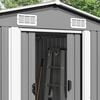 vidaXL Garden Shed 257x580x181 cm Metal Grey