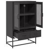 vidaXL Highboard Black 68x39x111.5 cm Steel