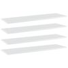 vidaXL Bookshelf Boards 4 pcs High Gloss White 100x30x1,5 cm Engineered Wood
