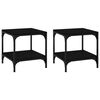 vidaXL Side Tables 2 pcs Black 40x40x40 cm Engineered Wood