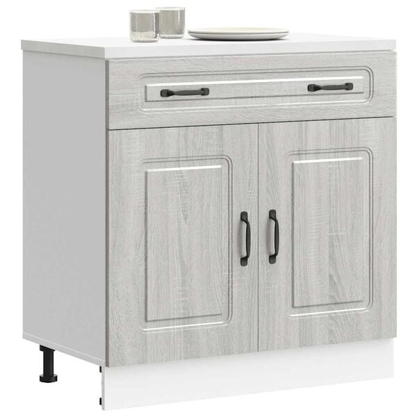 vidaXL Kitchen Base Cabinet Kalmar Grey Sonoma Engineered Wood