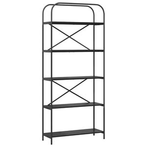 vidaXL Bookshelf Black Oak 80 x 30 x 183 cm Engineered wood