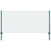 vidaXL Wire Mesh Fence with Posts Steel 25x0,75 m Green