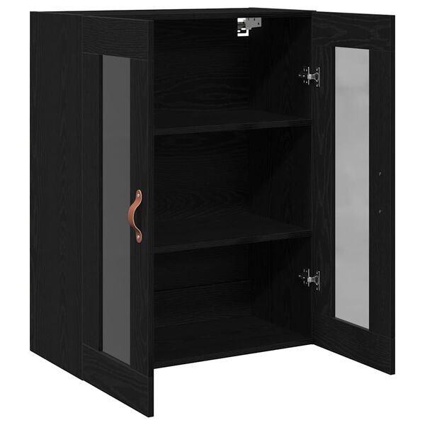 vidaXL Wall Cabinet Black Oak 69.5 x 34 x 90 cm Engineered Wood