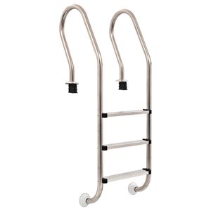 vidaXL Pool Ladder 3 Steps Stainless Steel 304 120 cm