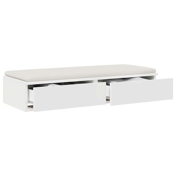 vidaXL Bed Drawers White 100 x 36.5 x 16.5 cm Engineered Wood