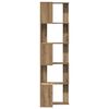 vidaXL Corner Bookcase 5-Tier Artisian Oak 50x50x179 cm Engineered Wood
