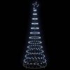 vidaXL LED Christmas Tree Cool White 71 x 71 x 184.5 cm Metal