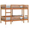 vidaXL Bunk Bed without Mattress Wax Brown 75x190 cm Small Single Solid Wood Pine