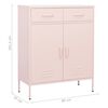 vidaXL Storage Cabinet Pink 80x35x101.5 cm Steel