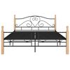 vidaXL Bed Frame with Headboard without Mattress Black 140x200 cm Metal