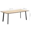 vidaXL Dining Table 220x100x76 cm Pinewood