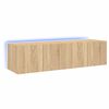 vidaXL TV Wall Cabinets with LED Lights 2 pcs Sonoma Oak 60x35x31 cm