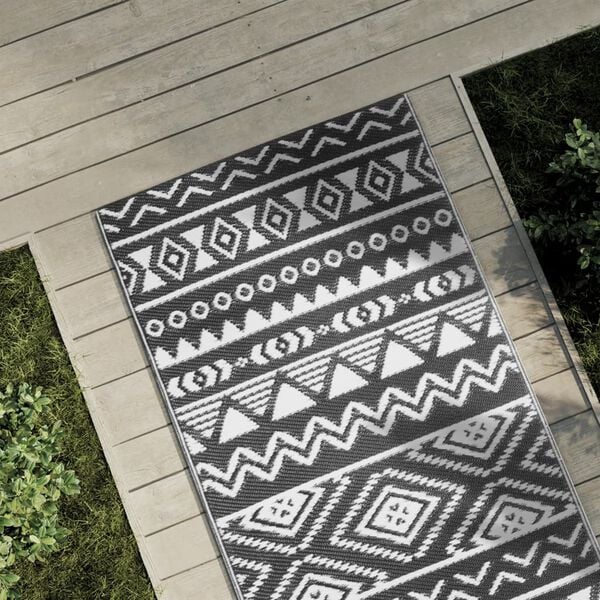 vidaXL Outdoor Carpet ARAKIL Black 80x250 cm PP