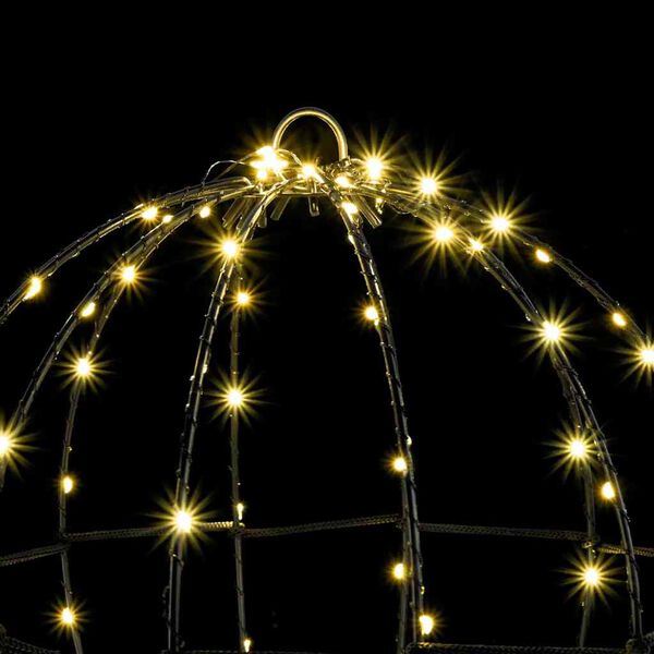 vidaXL Ball with 96 LEDs Warm white 30 cm Metal